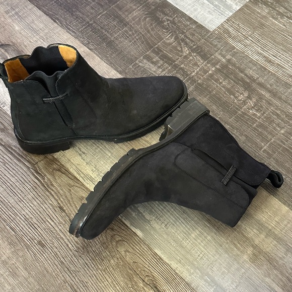 Fieramosca black suede chunky Chelsea boots size 7.5 - Picture 1 of 9